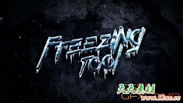 AE模板-冰块结冰Logo文字图片动画工具包 Freezing Tool-天天素材网