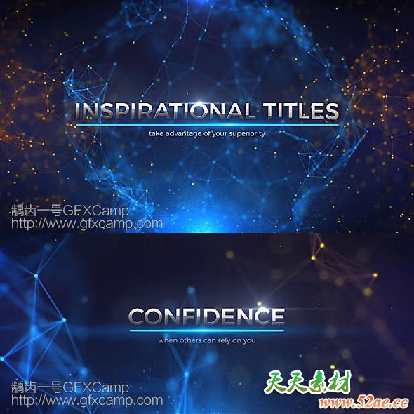 AE模板-Plexus点线科技感背景文字大气宣传片头-天天素材网