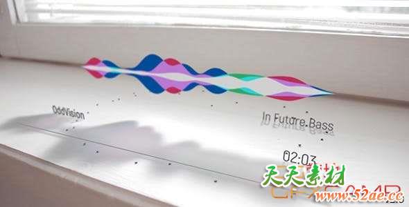 AE模板-实拍三维音乐波形可视化合成动画 3D Music Visualizer in Your Video v2.0-天天素材网