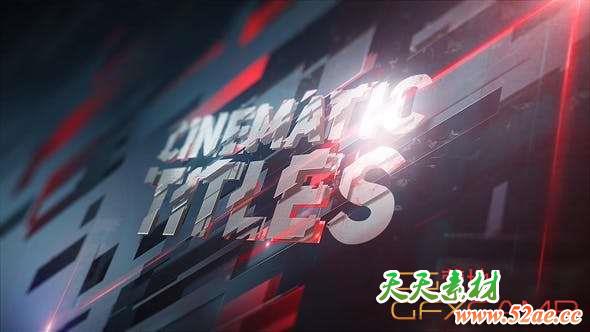 AE模板-三维文字面片破碎片头 3D Plates Titles-天天素材网