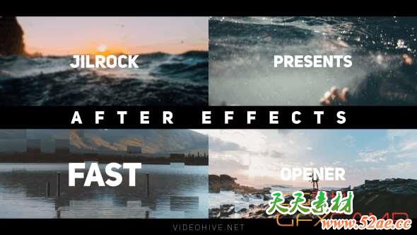 AE模板-节奏感快闪文字图片开场 Clean Rhythmic Opener-天天素材网