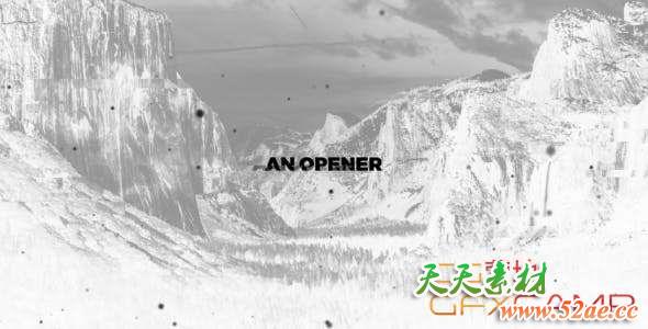 AE模板-黑白快闪文字图片开场 Stomp Typography Openers-天天素材网