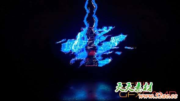 AE模板-信号损坏能量电流Logo动画 Glitch Energy Logo-天天素材网