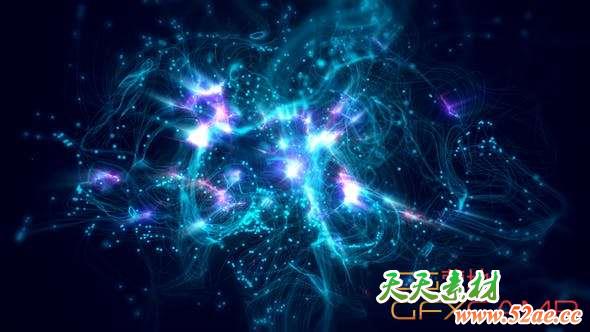 AE模板-大脑能量感应Logo动画 The Brain Logo Ident-天天素材网