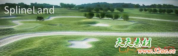 地形路面模拟制作插件破解版 SplineLand V1.047 For 3DS MAX 2014 – 2020-天天素材网