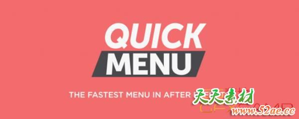 AE命令特效预设快速查找脚本 Aescripts Quick Menu V2.1.2-天天素材网