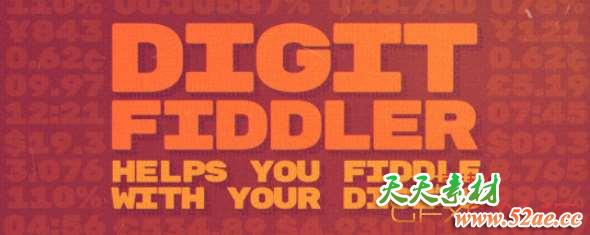 时间数字增长动画AE插件 Aescripts Digit Fiddler V1.3.1 Win/Mac + 使用教程-天天素材网