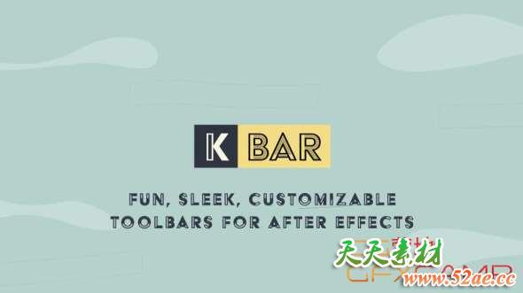 AE自定义工具栏UI脚本 Aescripts KBar V2.0.2 + 使用教程-天天素材网
