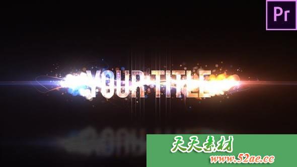 PR模板 光线粒子文字标题视频模板下载 Particle Swish title-天天素材网