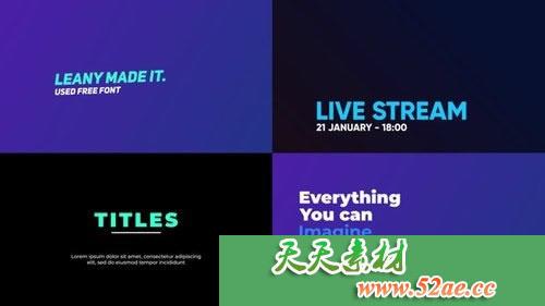 PR模板 文字排版 动画视频 Typography-天天素材网