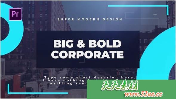PR模板 商务企业推广宣传片视频模板Big＆Bold Corporate-天天素材网