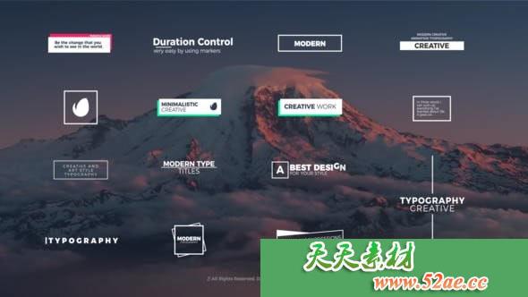 PR模板 简单简洁最小的艺术标题 视频模板 Minimal Art titles-天天素材网