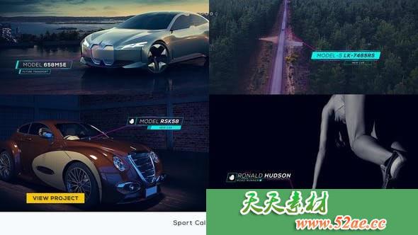 AE模板+PR预设下载 体育标注文字标题动画 Sport Call-Out titles-天天素材网