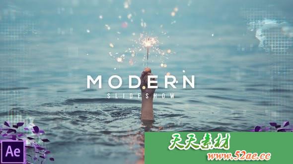 AE/PR模板下载 现代科技企业图片展示数字幻灯片  Modern Digital Slideshow-天天素材网