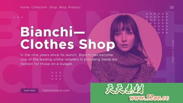 PR模板 时尚商店促销广告预告宣传片视频模板 Fashion Shop-天天素材网