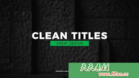 PR模板下载 简单简约文字标题动画模板  Simple titles-天天素材网