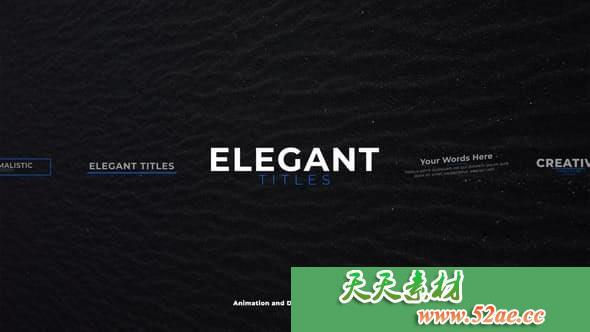 PR模板下载 优雅的标题 - 适用于Premiere Pro | 基本图形-天天素材网