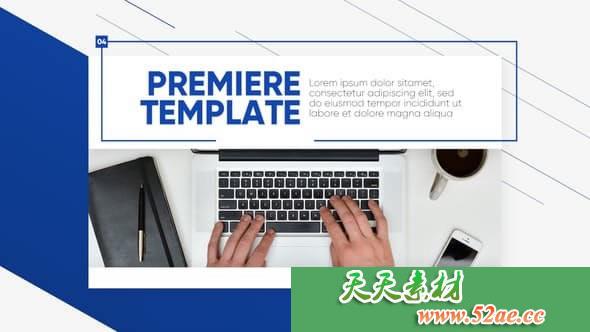 PR模板 简单简洁清洁演示文稿 - 首映促销 促销预告宣传-天天素材网