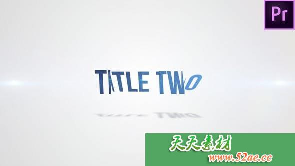 AE模板 清洁旋转文字标题动画视频模板 Clean Rotation title-天天素材网