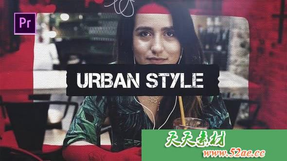 PR模板 城市风格电子相册视频模板 Urban style-天天素材网