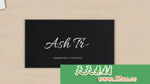 PR模板  Ashtree动画手写 Ashtree Animated Handwriting-天天素材网