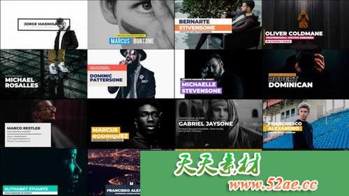 PR模板 现代流行通用字幕条视频模板Modern Lower Thirds V2-天天素材网