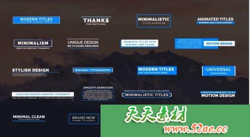 PR模板 20个动画片文字标题IV - Premiere Pro Templates-天天素材网