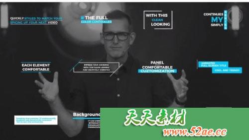 PR模板 4K高清迷你简洁文字字幕条Trendy Minimal titles 4k-天天素材网