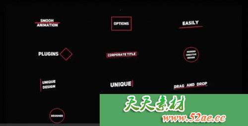 PR模板 动态文字标题动画视频模板 - Premiere Pro模板-天天素材网