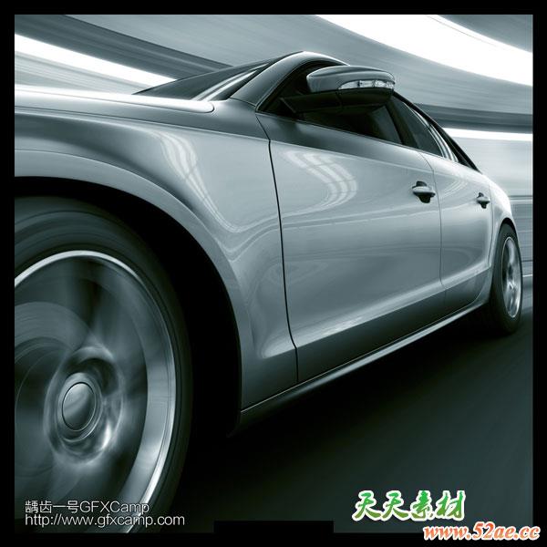 运动汽车开车疾驰呼啸而过无损音效-天天素材网