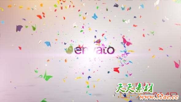 Colorful Butterfly Logo Reveal II