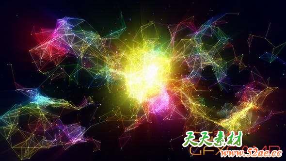 AE模板-点线能量Logo动画 Plexus Energy Logo Reveal-天天素材网