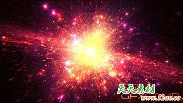 AE模板-宇宙大爆炸粒子Logo动画 The Big Bang Logo Reveal-天天素材网