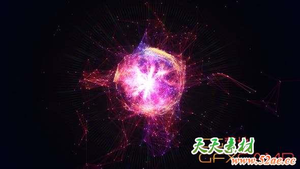 AE模板-能量球Logo动画 Orb Plexus Energy Logo Reveal-天天素材网