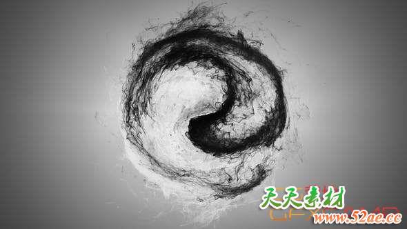 AE模板-中国风阴阳太极Logo动画 Yin Yang Logo Reveal-天天素材网