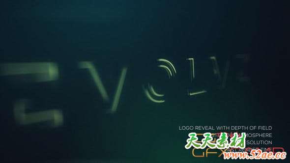 AE模板-描边生长Logo动画 Mysterious Logo Reveal-天天素材网