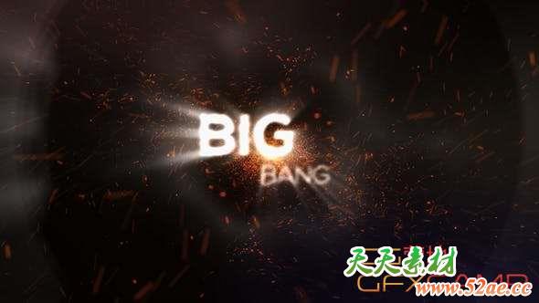 AE模板-粒子撞击Logo动画 Big Bang Particle Logo Reveal-天天素材网
