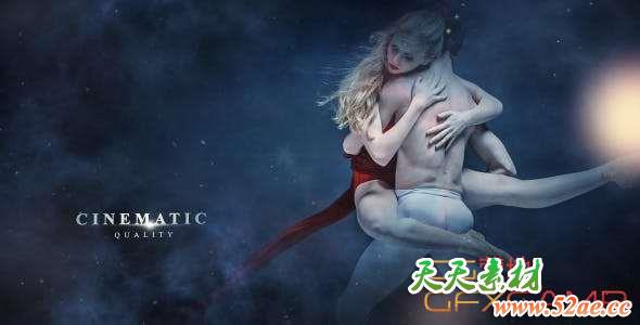 AE模板-粒子图片展示宣传片头 Galaxy Trailer-天天素材网