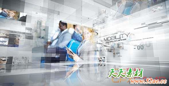 AE模板-科技感空间图片视频开场 Techno World-天天素材网