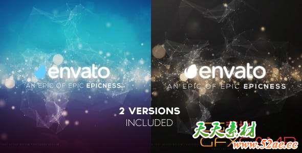 AE模板-优雅粒子Logo动画 Elegant Fast Logo Reveal 2-天天素材网