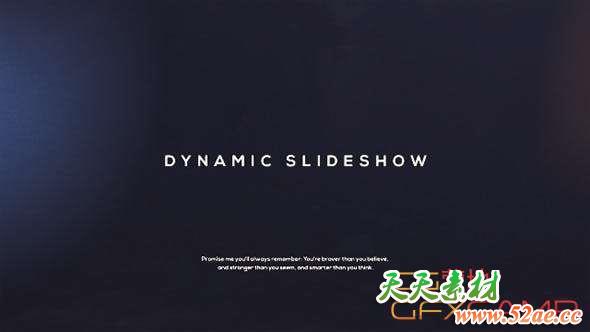 AE模板-简洁动感视频包装片头 Dynamic Slideshow-天天素材网