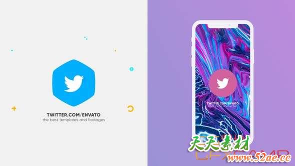 AE模板-扁平化创意MG图形Logo动画 Logo Intro 2-天天素材网