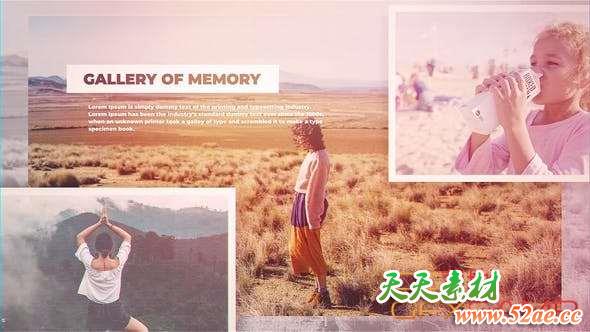 AE模板-回忆照片相册开场片头 Gallery of Memories-天天素材网