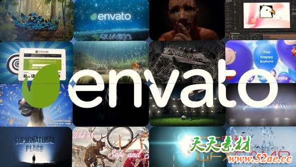 AE模板-三维视频墙拼贴开场 3D Video Displays-天天素材网