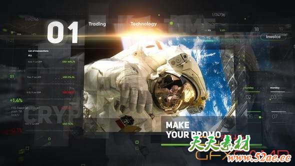 AE模板-科技感商务企业项目图片宣传展示 Corporate Slideshow-天天素材网