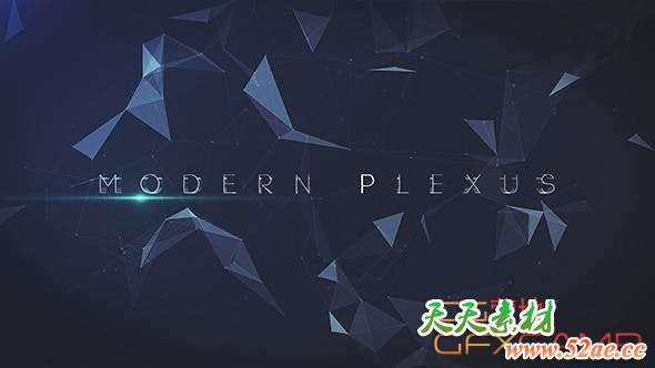 AE模板-点线背景文字宣传片 Plexus Titles-天天素材网