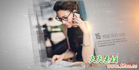 AE模板-简洁商务宣传片开场 Corporate Promo-天天素材网