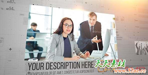 AE模板-简洁科技感商务展示片头 Clean Corporate Presentation-天天素材网