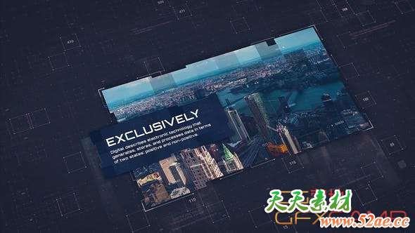 AE模板-商务科技感宣传片头 Digital Corporate Technology v2-天天素材网