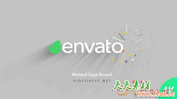 AE模板-简洁线条Logo动画 Minimal Logo Reveal-天天素材网